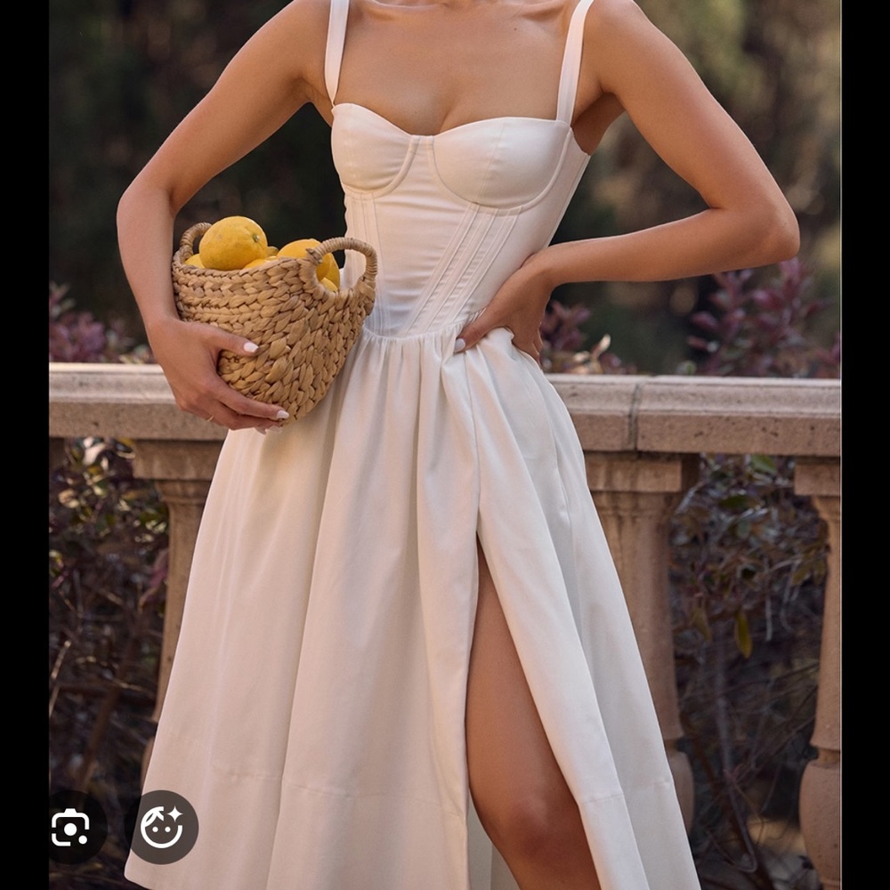 House of CB White Corset Kelly Dress